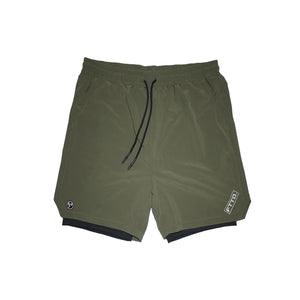 FITTED PERFORMANCE SHORTS - OLIVE GREEN