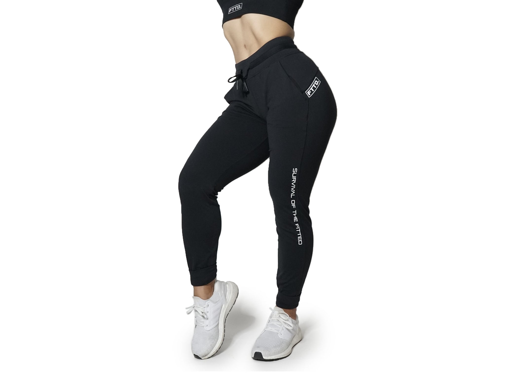 WOMEN'S ACTIVE JOGGERS - BLACK – Fitted Nation Co.