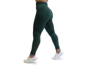 FITTED SEAMLESS LEGGINGS - DEEP GREEN