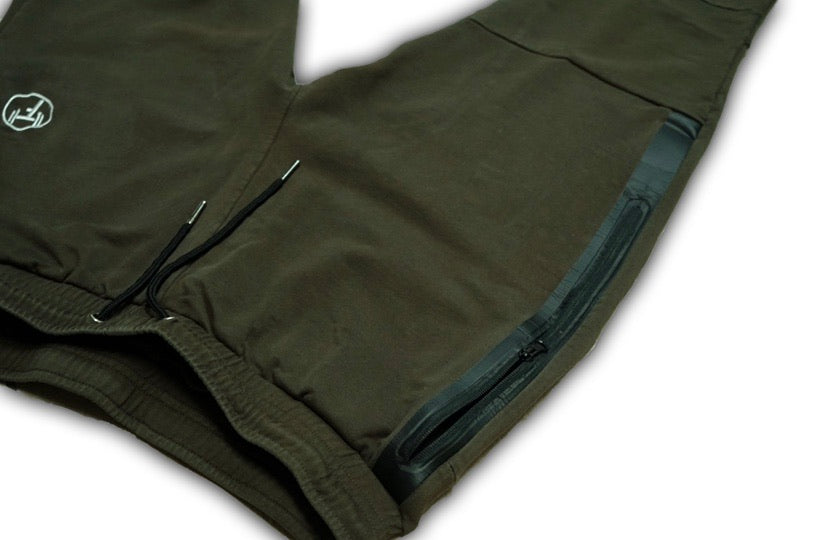 TAPERED FLEECE JOGGERS - ARMY GREEN